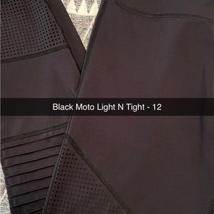Black Moto Light N Tight Hi Rise 7/8 24”. Size 12